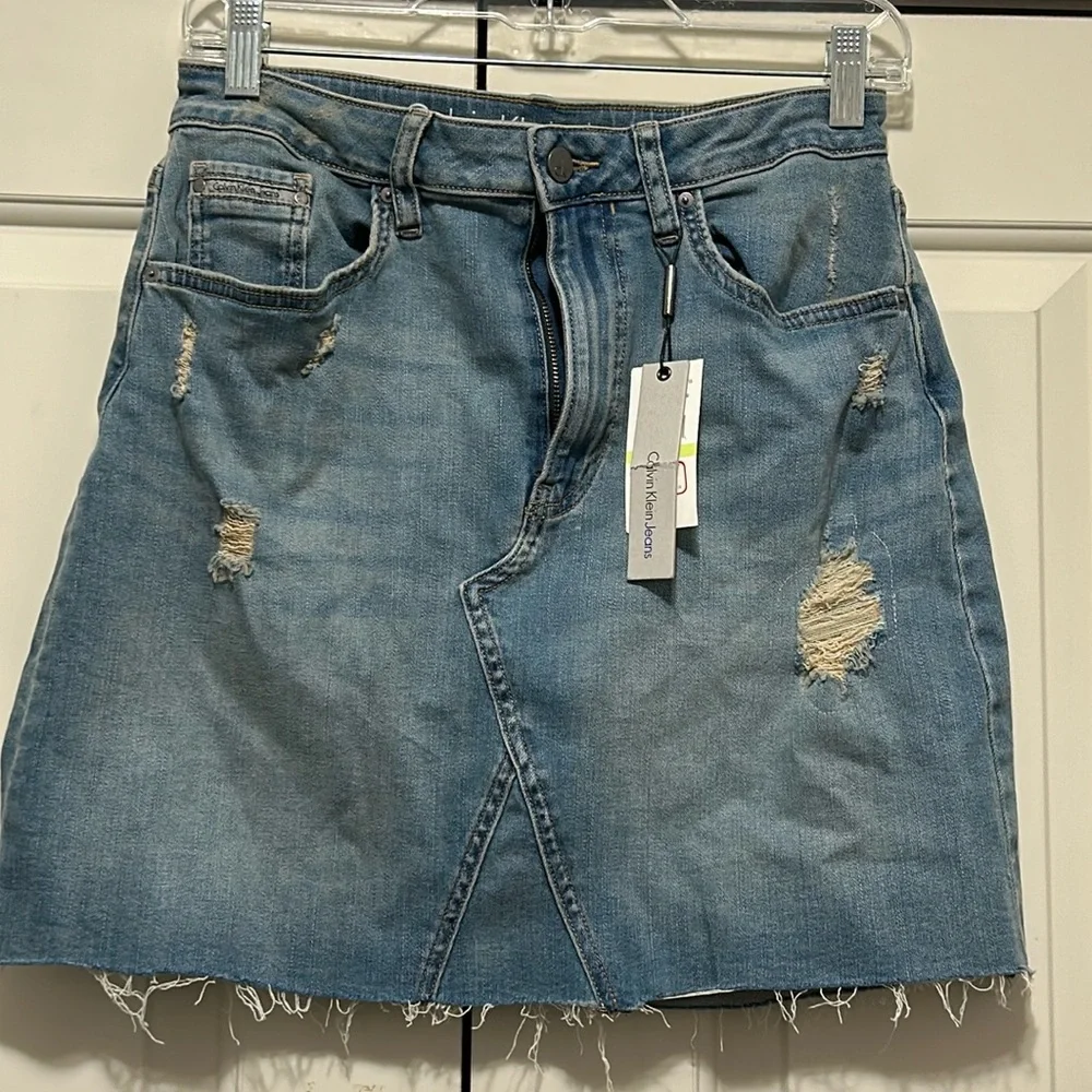 CALVIN KLEIN MINI   JEANS SKIRT